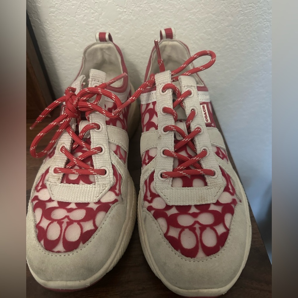 Hot pink coach sneakers